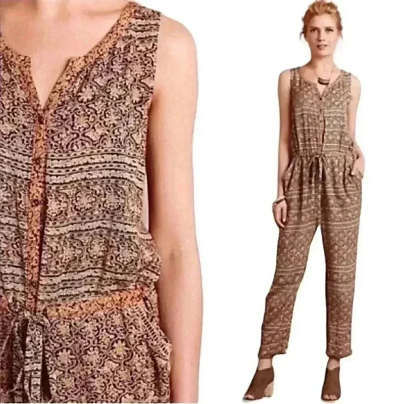 Anthropologie Lilka Danie Boho Jumpsuit Size Small - Picture 1 of 5